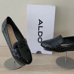 New in Box ALDO KAPPA loafer shoe- Black alligator